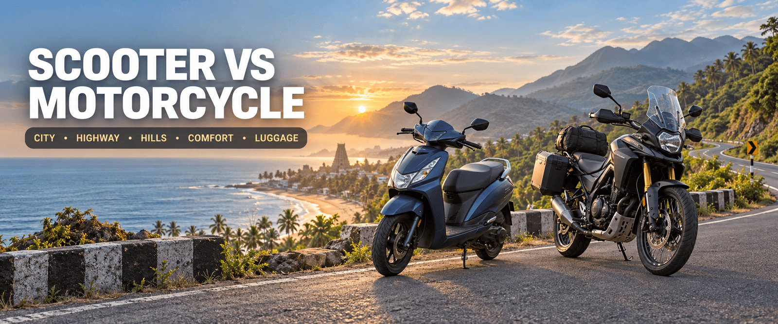 Scooter or Motorcycle: Which Is Better for Touring Tamil Nadu?